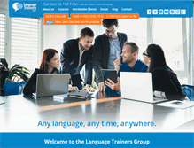 Tablet Screenshot of languagetrainersgroup.com